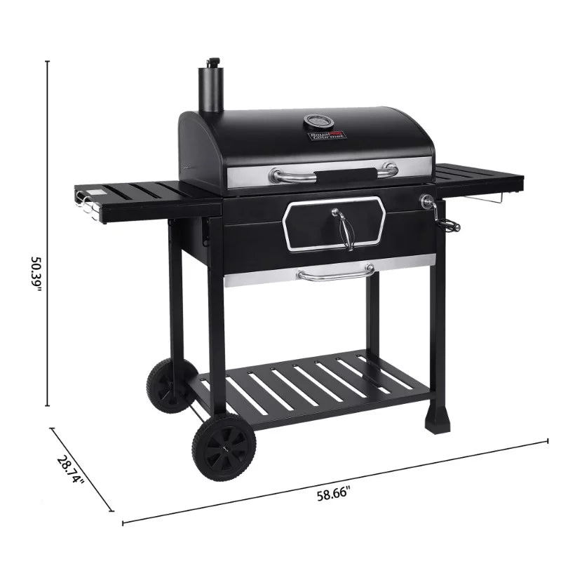 Camping Smoker Charcoal Patio Backyard camping Cooking, USA BBQ Deluxe Grill, Picnic