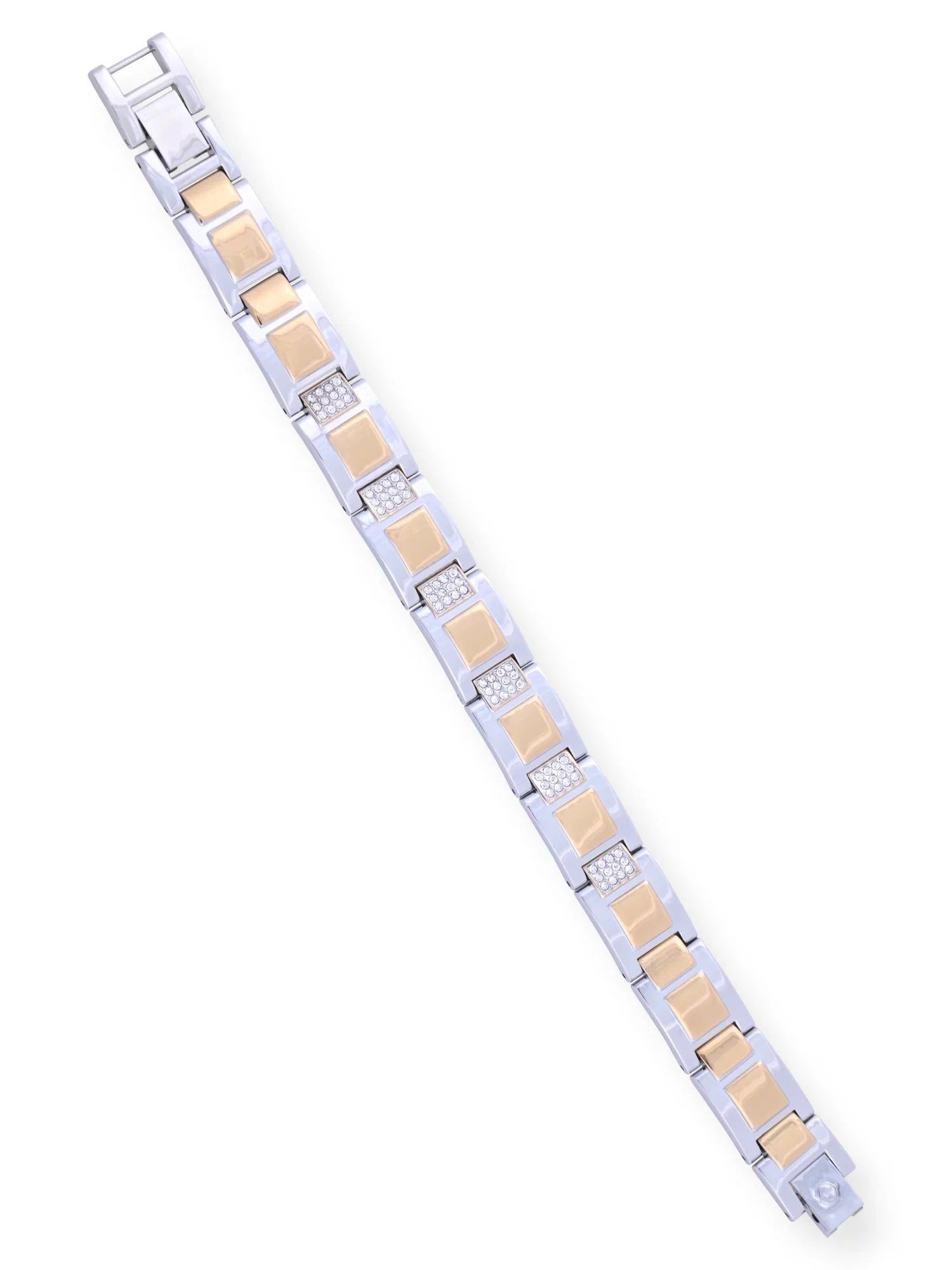 and Gold Bracelet (FG180015ST) Adult Watch Alloy Stones and Silver Elgin Male with Set in Case and
