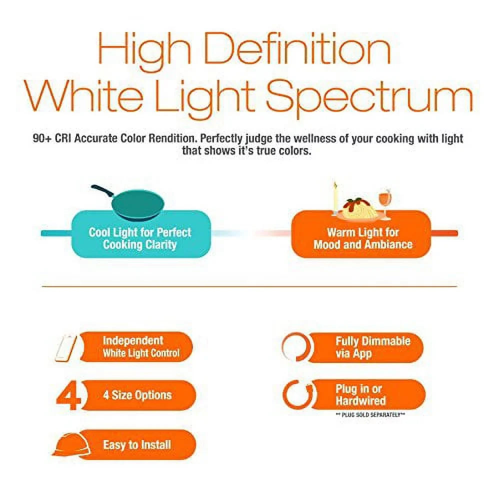 ZigBee Echo Wink, Google Hub White Light, Convertible Cabinet Adjustable the Alexa SmartThings, Under and Plus, Assistant Amazon and for LIGHTIFY SYLVANIA Works 24" Needed Amazon with