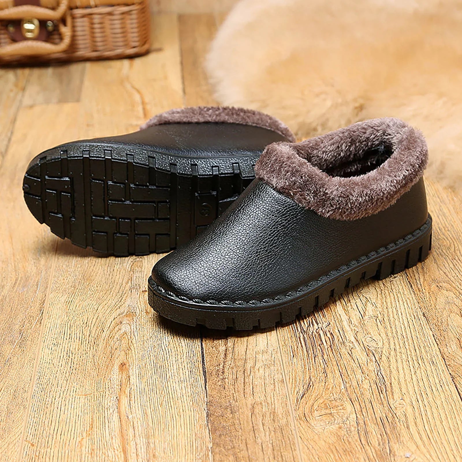Winter Thickened Cotton Shoes Shoes Cotton Warm PU Fashion Winter Womens T Women Snow Boots Plush Boots ILJNDTGBE Hiking