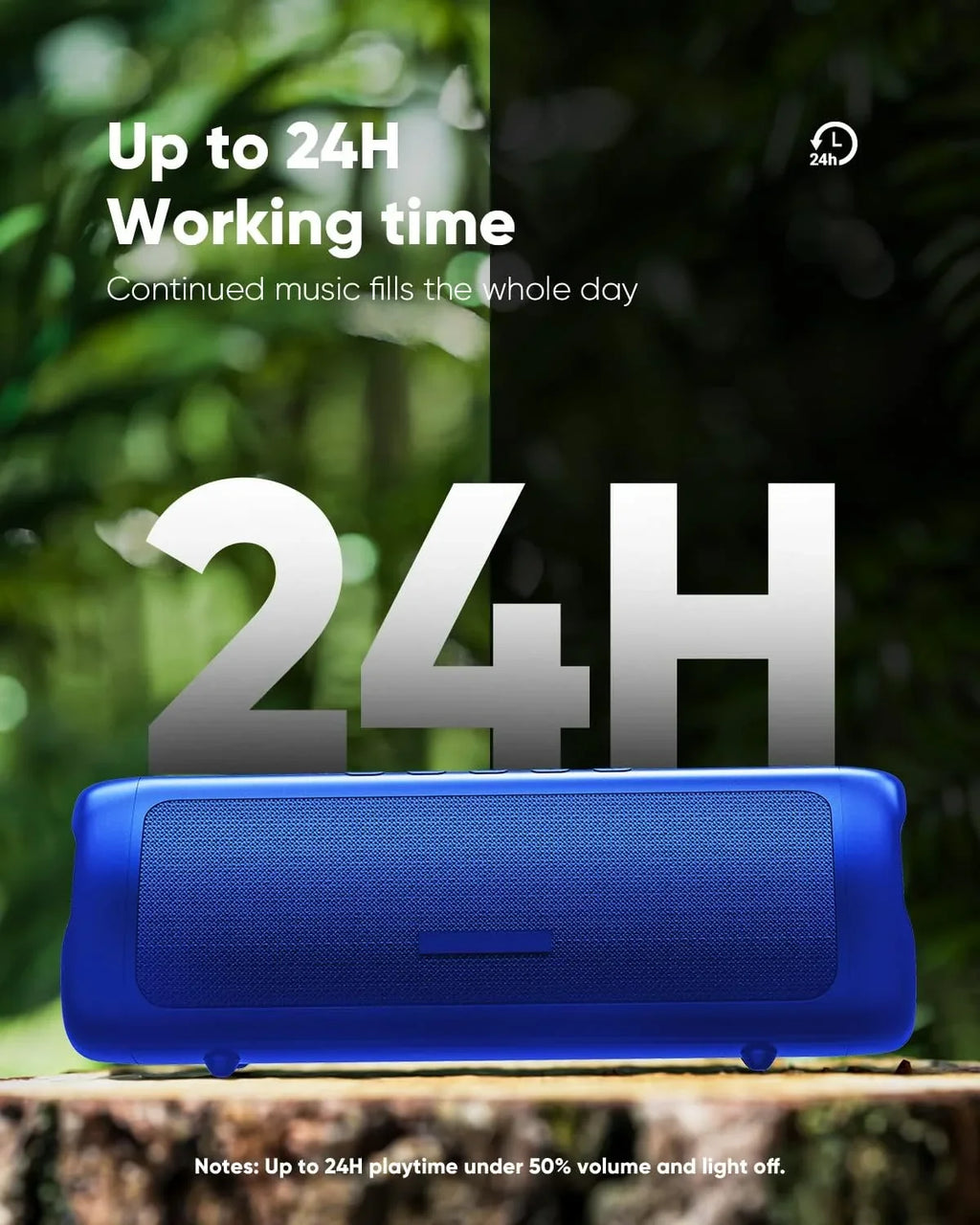 Up 24H Bluetooth IPX5 Waterproof, with Pairing, Speakers TWS Sound, to BT5.3, HD Portable Playtime,