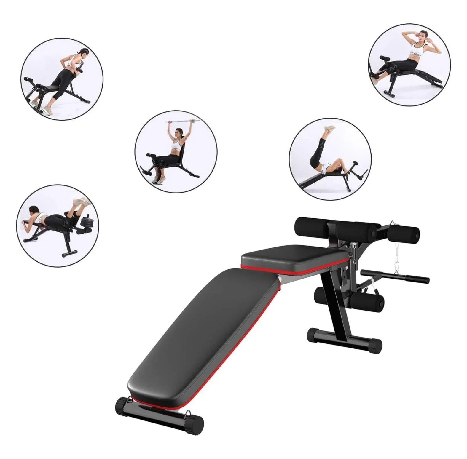 Weight Bench Equipment Bench Home Bench Adjustable Extension, Gym Incline Leg Exercise with Training Decline Workout Strength