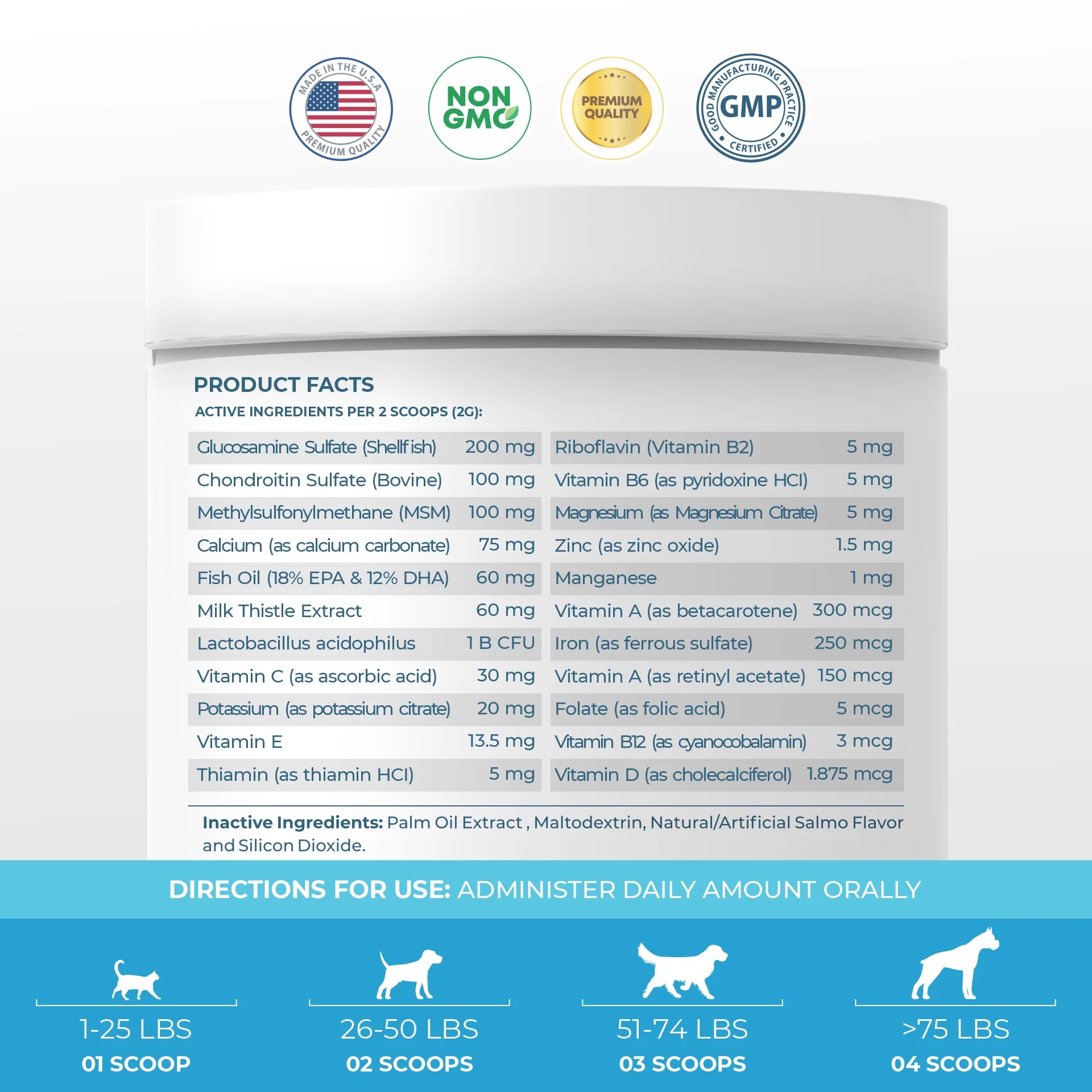 Dogs for 4oz 1 and in Powder Cats and Luna 10 - (120g) Coco Multivitamin