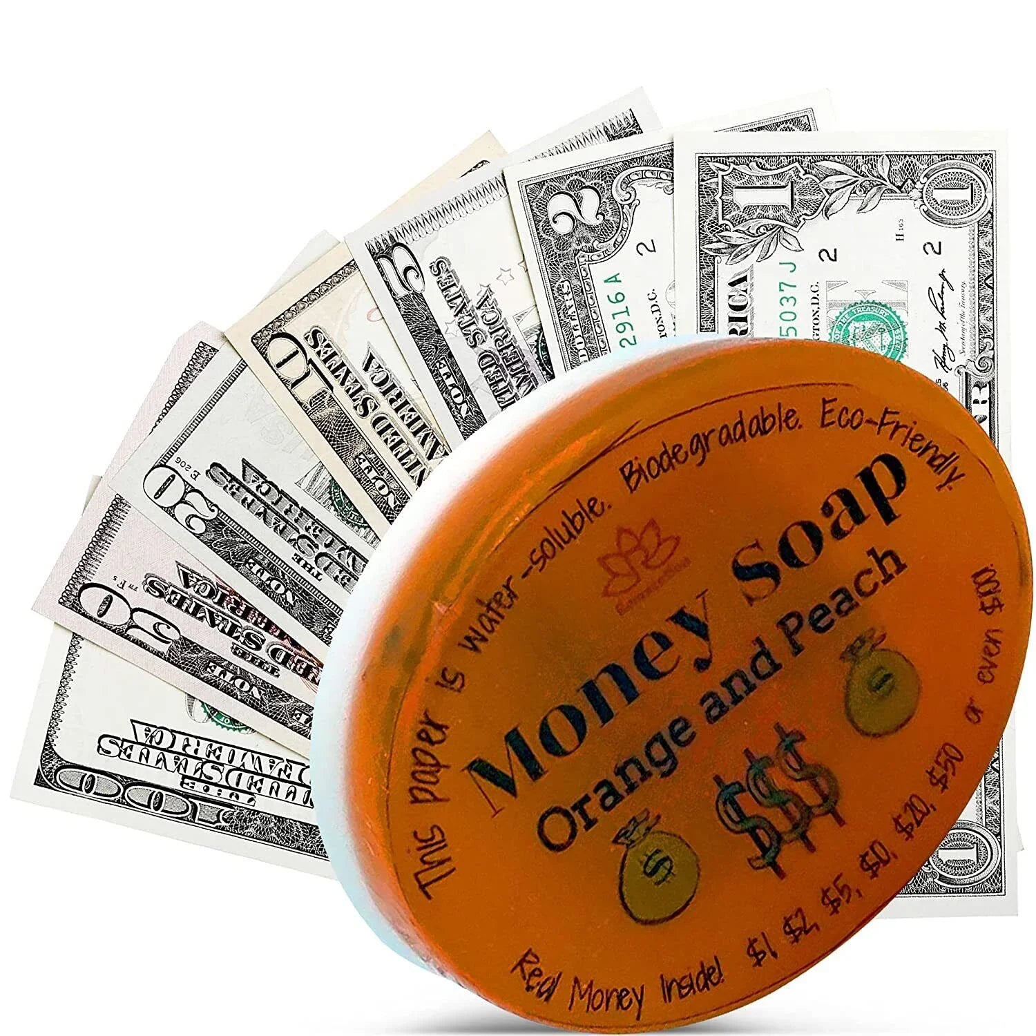 Bar Peach Money Orange Inside Soap Glycerin and with Real