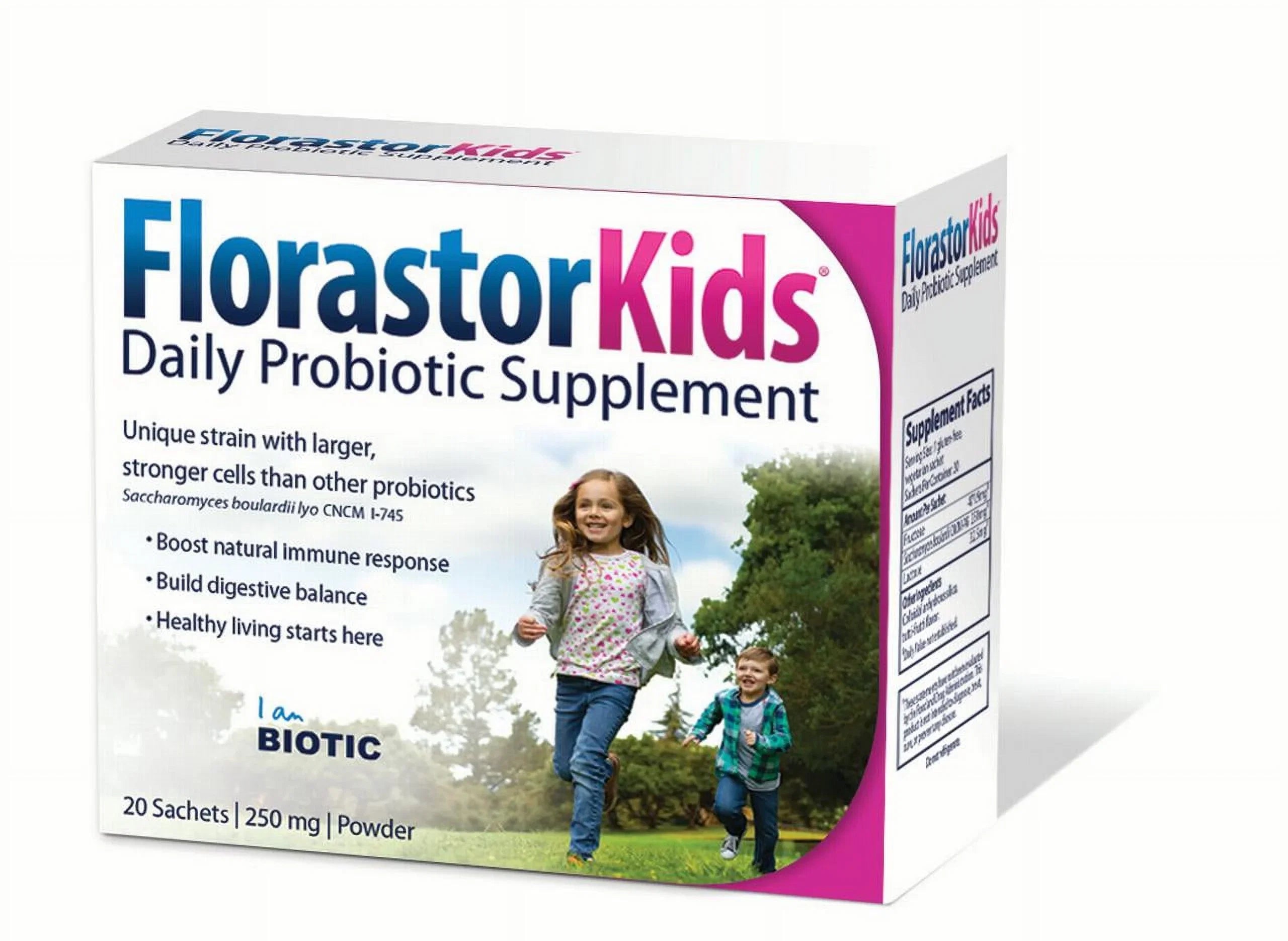mg; (250 Girls 20 Boys for Probiotic Supplements Florastor and Sachets) Daily Kids