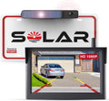 Reverse View License RV with Monitor Rear Installation,Solar Camera for Easy for Channels Camera Backup Battery System Car, Plate 2 Parking Wireless Camera Solar Wireless Trailer
