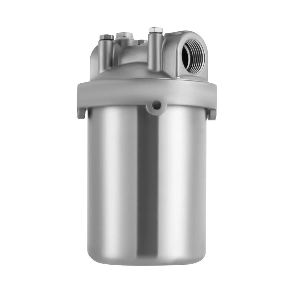 inch 5 Water Filter Silver Filter Water Outlet with Miumaeov Wrench Shell Steel and Stainless Bracket Heavy Duty NPT 3/4 inch and Housing Water Steel Filter Stainless Filter Inlet Shell Pin