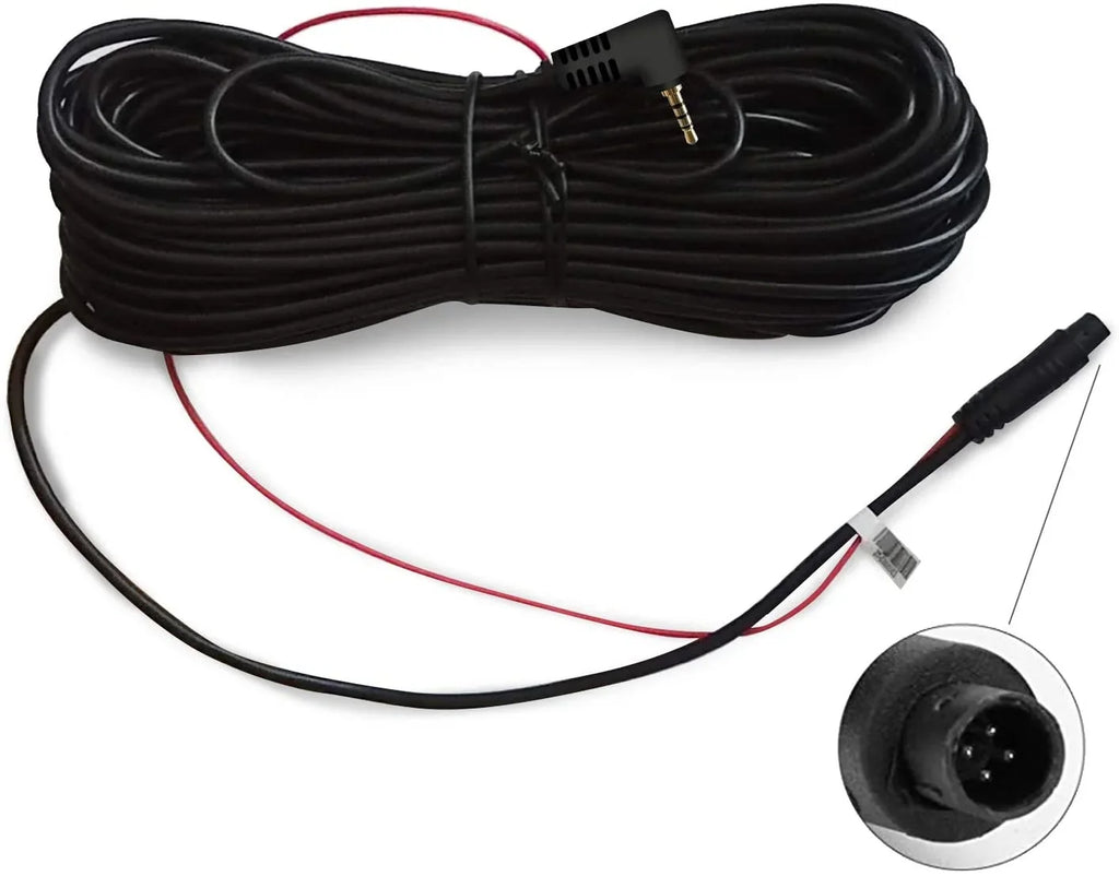 50Feet Backup pin,2.5mm) Extension Cord for REDTIGER Cam(4 Camera Dash Cable