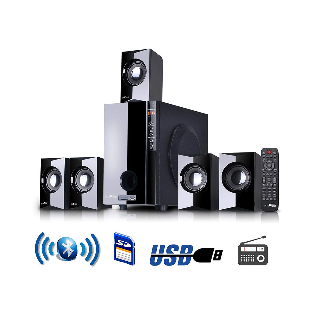 Surround Remote Sound beFree Speaker Bluetooth w/ System CA Sound 5.1