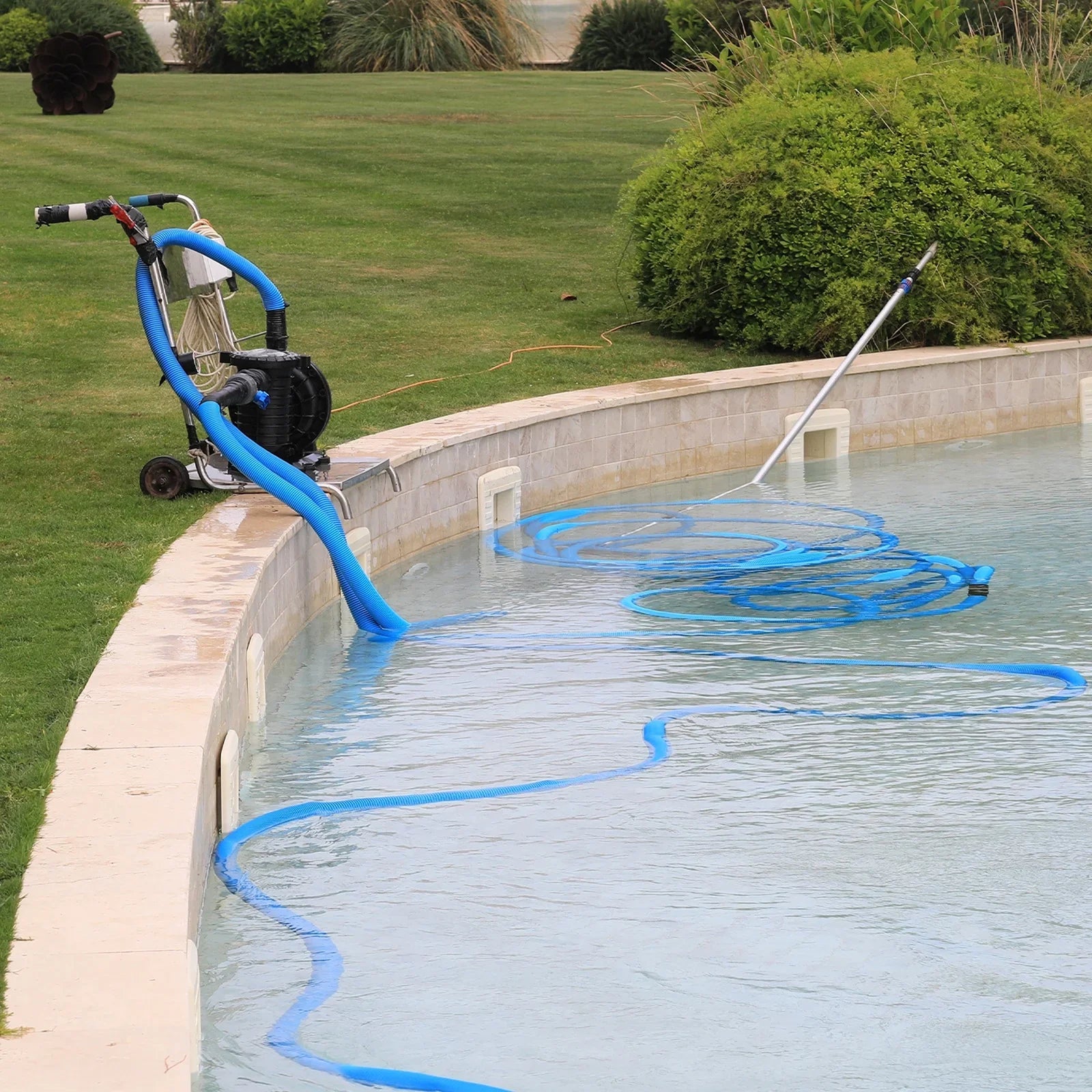 Discharge 49ft ID Lightweight Swimming for Backwash Pool Reinforced PVC 65mm Hose Lay Hose Flat