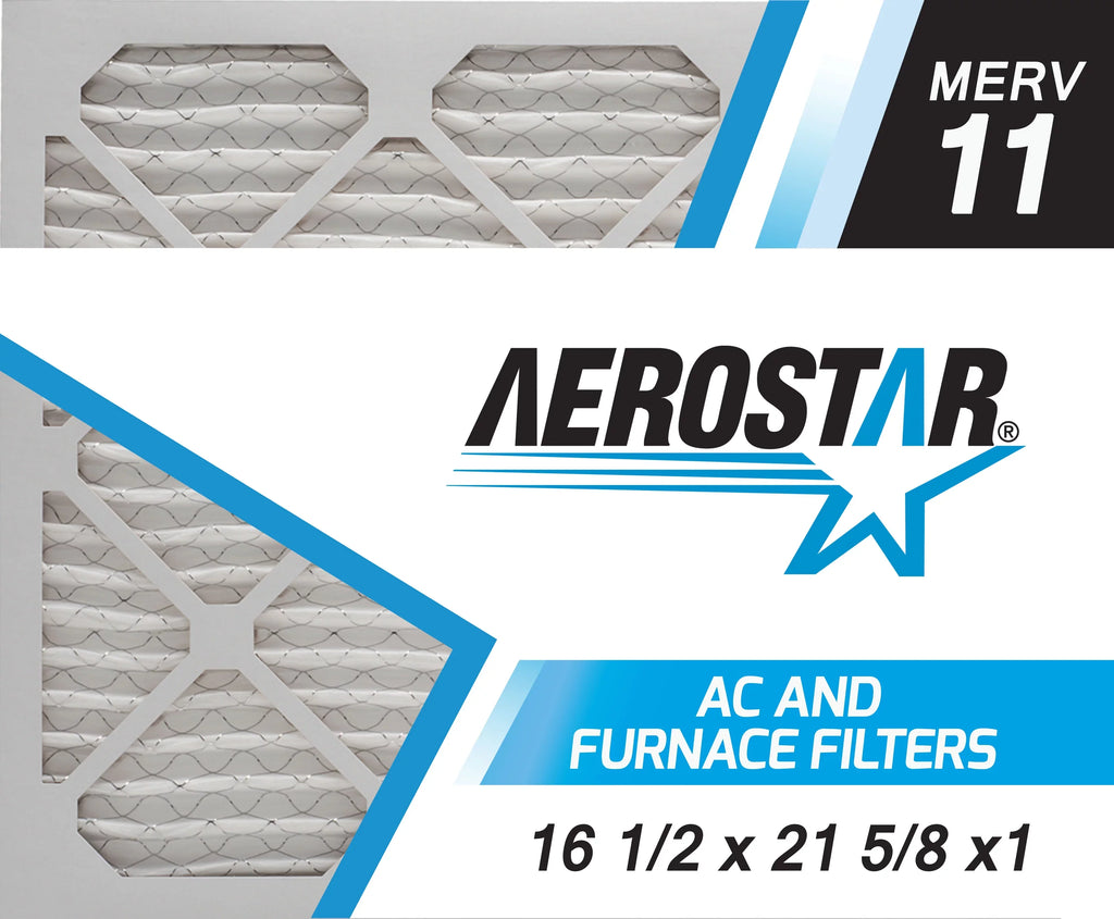 6 x 1/2 x Furnace Pleated 11 Filter, 1 16 21 Filter, Air Aerostar AC MERV Air 5/8 Pack