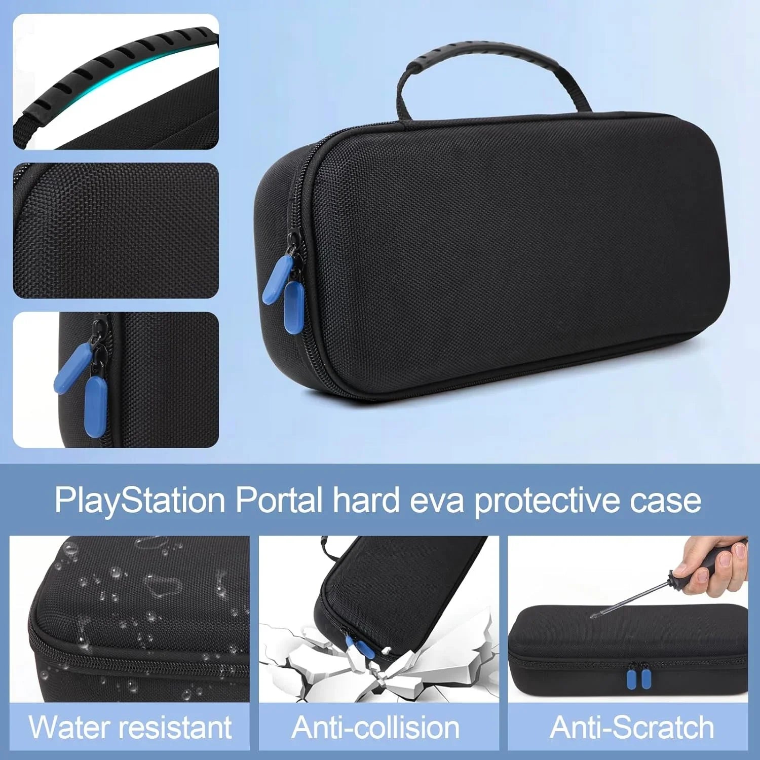 Fit Case Uberwith Carrying Hard Consoles,EVA Remote ps5 Storage PS for Shell PlayStation Pouch Travel Case Game Streaming Case Carry portal Storage handheld Portable for Portal,Portable Console