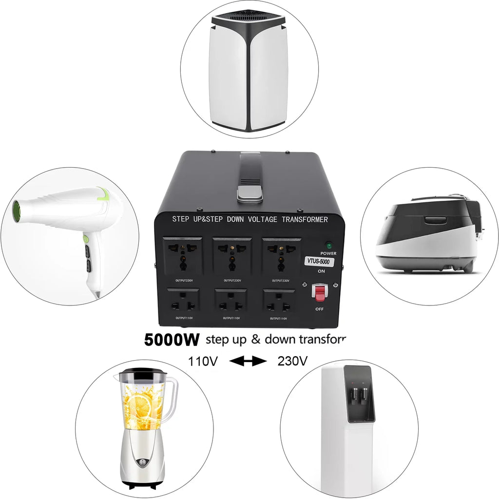 220V 5000 Duty Converter Voltage Step Loyalheartdy Peak Up/Down 110V Heavy to to 220V Power Electric Voltage Transformer / Convert Converter Watt 110V
