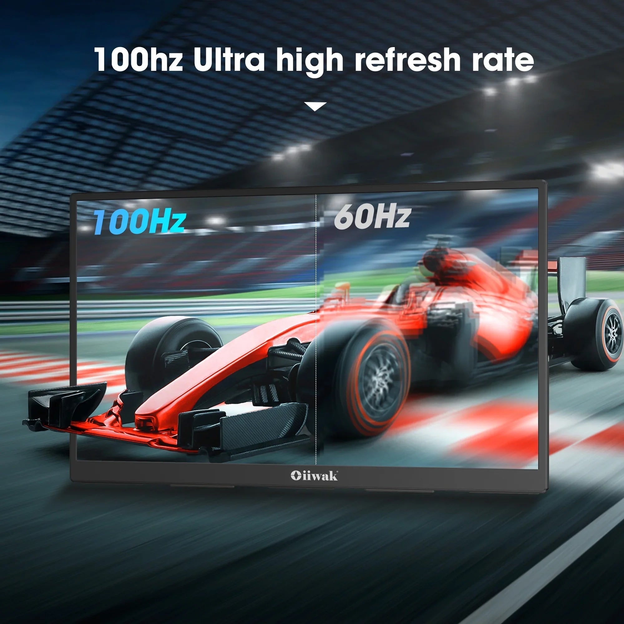 IPS Extender Speakers, Frameless VESA 180° Dual FHD Second Stand 100% Gaming Laptop, Large 18.5 inch 1080P Screen Foldable Oiiwak for Travel sRGB Monitor,100HZ Portable Monitor, &