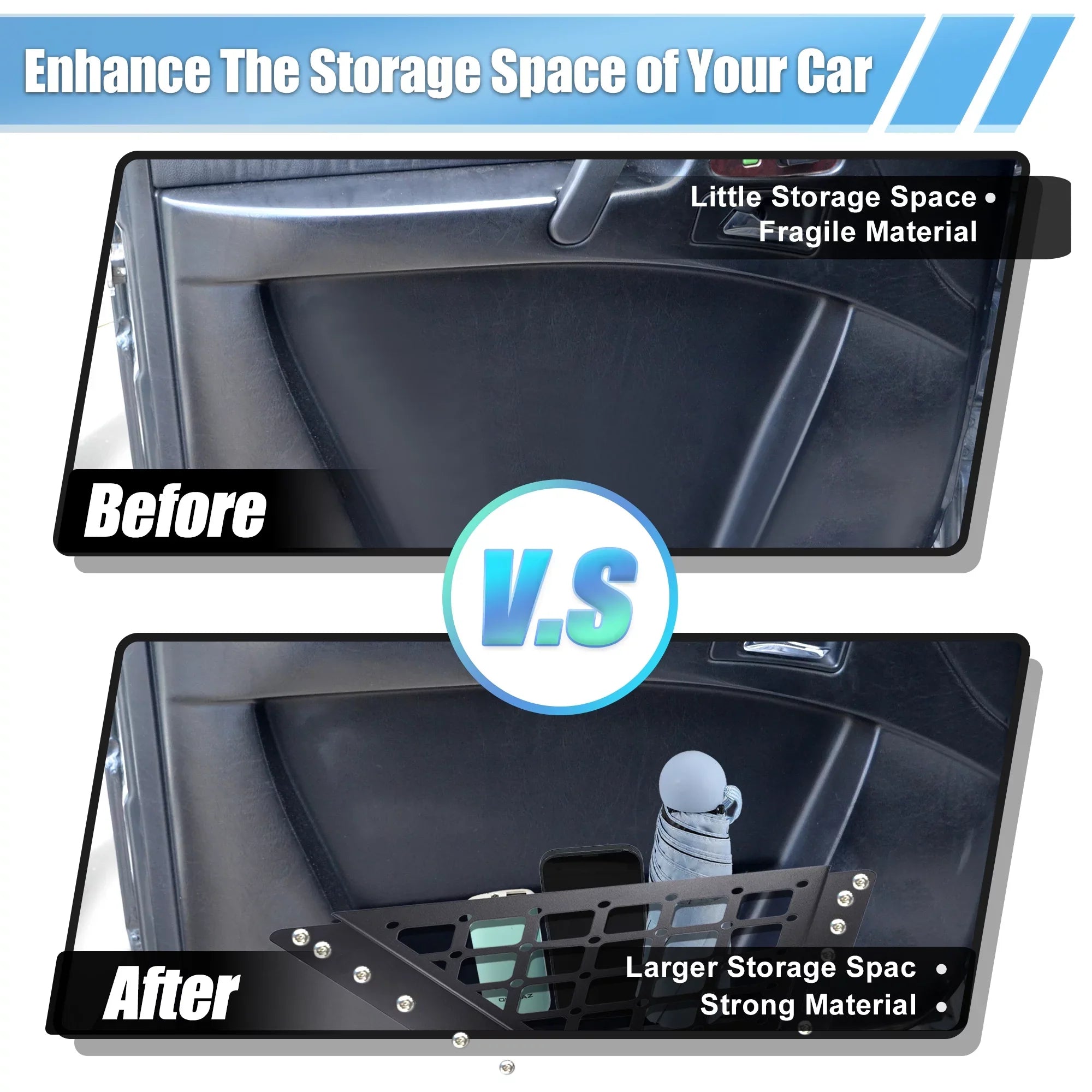 Organizer Door 4 6th Panels Bronco Pair Box Storage Accessories 2022 for Pockets Door 1 Ford Rear 2021 Metal
