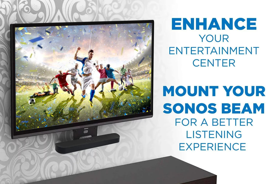 Soundbar VESA Sound with | Sonos Pattern Mount Mount-It! Compatible Beam 600mm - Bar 200mm TV Mounting Mounting with Shelf for Bracket Televisions Speaker Kit
