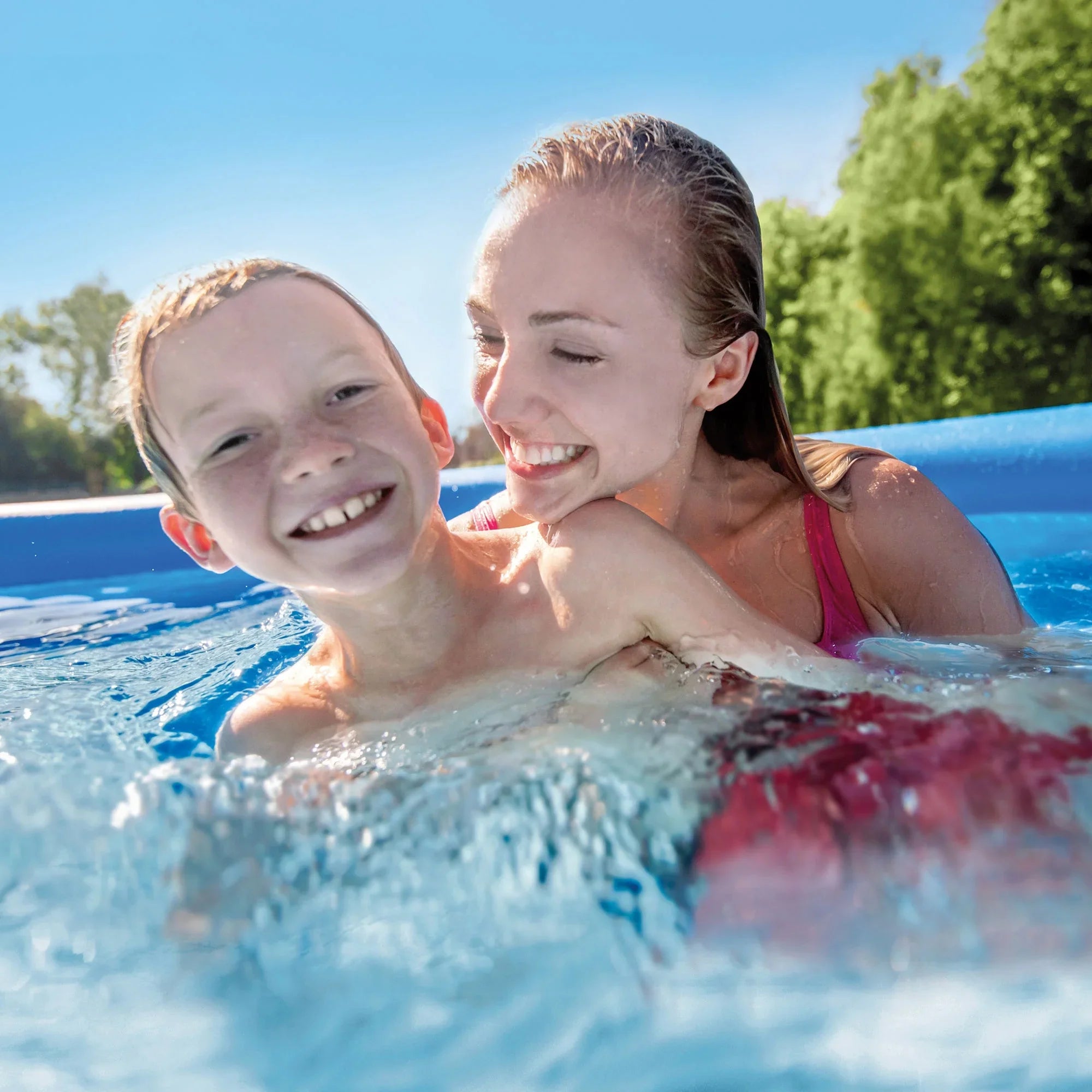 24" Swimming with x Inflatable Pool Ground Filter Set Intex 28117EH Easy Above 10'