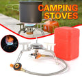 Camping Mini Pocket Stove, Silver Camping Gas Stove Split Stove, Folding Gas Stove