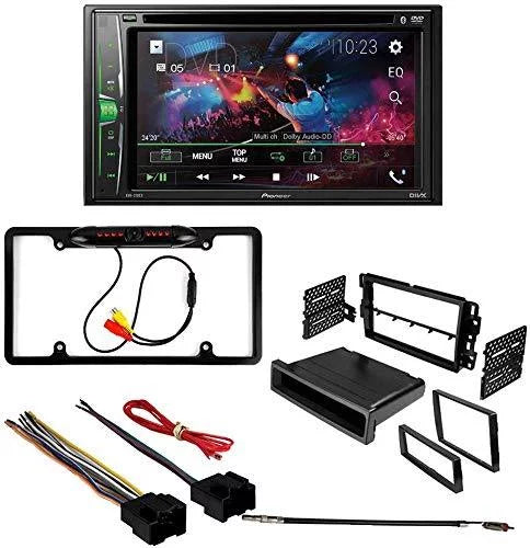 Chevrolet KIT4768 with Bluetooth/Backup Double Car Receiver AVH-241EX Equinox for 2007-2009 Camera/Installation Pioneer Stereo AM/FM Media Touchscreen 6.2" Kit/in-Dash DVD/CD DIN Bundle Digital W/