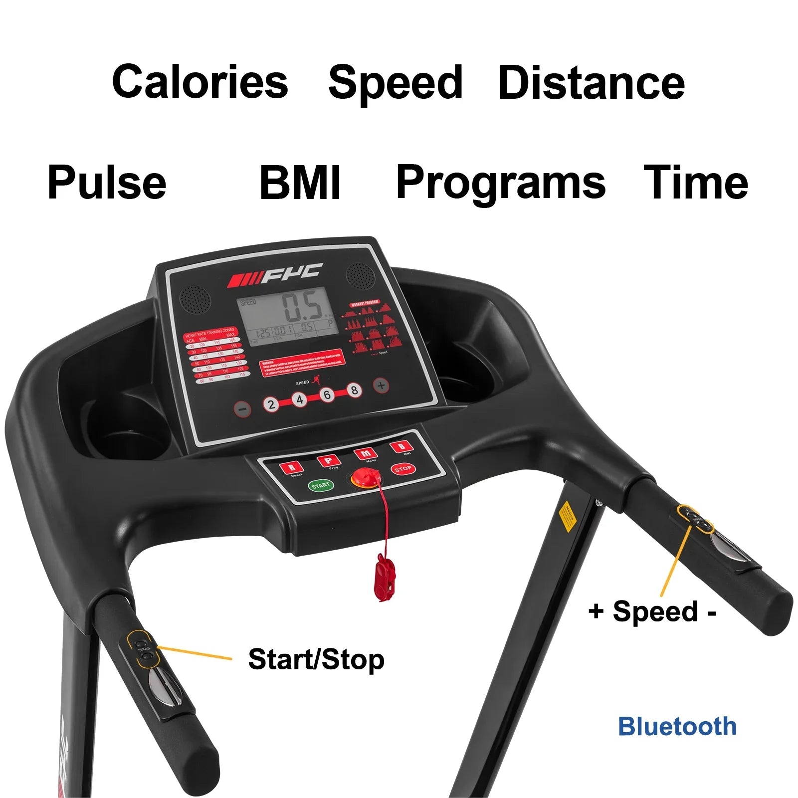 Home with Incline/, Max FYC Easily Gym Home Assembly, Workout 330 LBS Speed for Exercise Foldable Machine Capacity Electric - Treadmill 3.5HP Folding 16KM/H Running Weight Anself Treadmill