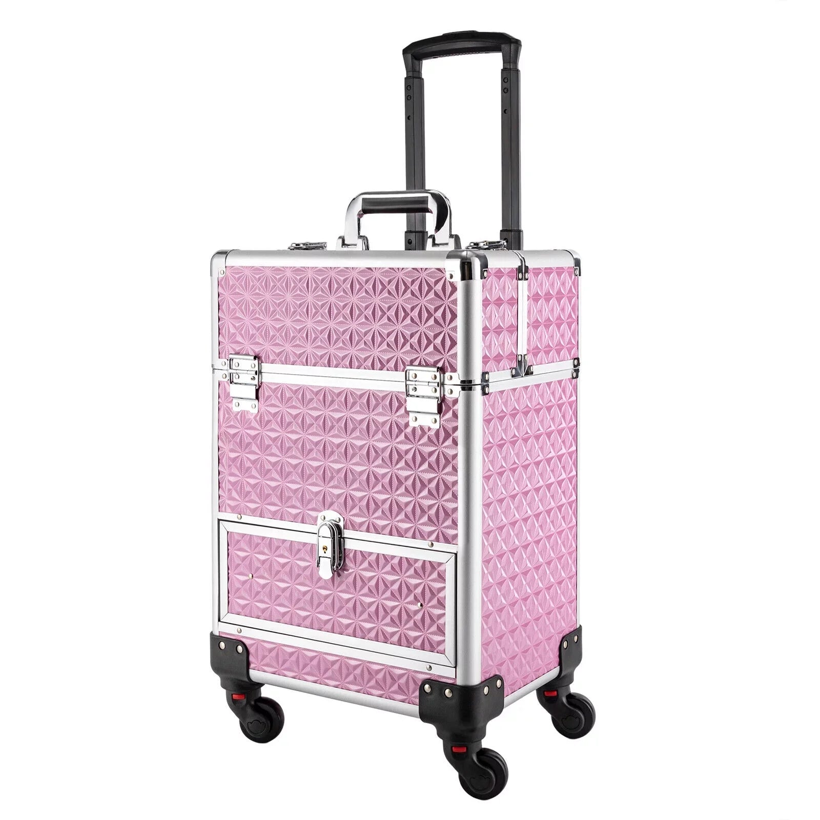 Drawers Professional Box Storage Pink MIDUO Lockable Hair with Styling Tools Makeup Nail Embroidery Trolley