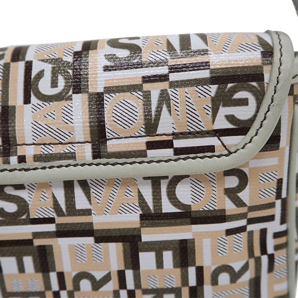 (Good) PVC,Leather Salvatore Shoulder Ferragamo Bag Beige Pre-Owned
