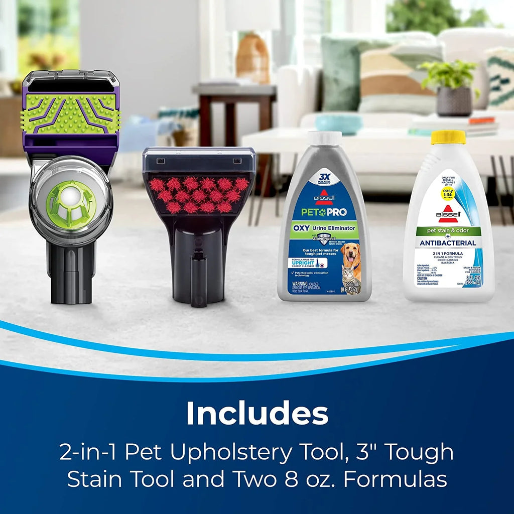 Cleaner Restored BISSELL Plus 3588F ProHeat Revolution Upright 2X Pet Deep (Refurbished) Pro