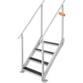 in. 4 Ladder Height, Capacity Stairs 30-38 Vevor Load Dock lbs Step Dock 500 Adjustable