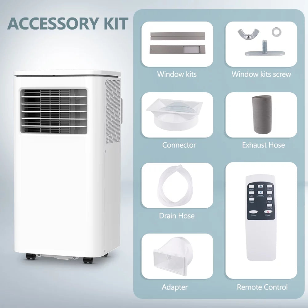 Conditioner Bedroom Freestanding Air Kit NPL-06C AC W/ Room Window Remote Dehumidifier BTU Portable Fan LifePlus Indoor 10,000 Unit