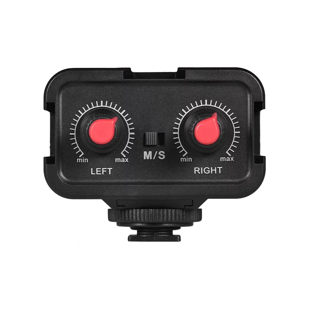 Adapter Output WS-VS Hub & Dual-Channel Camcorder Andoer Mounting Microphone DSLR for Audio Cold Stereo Shoe Mixer 3.5mm