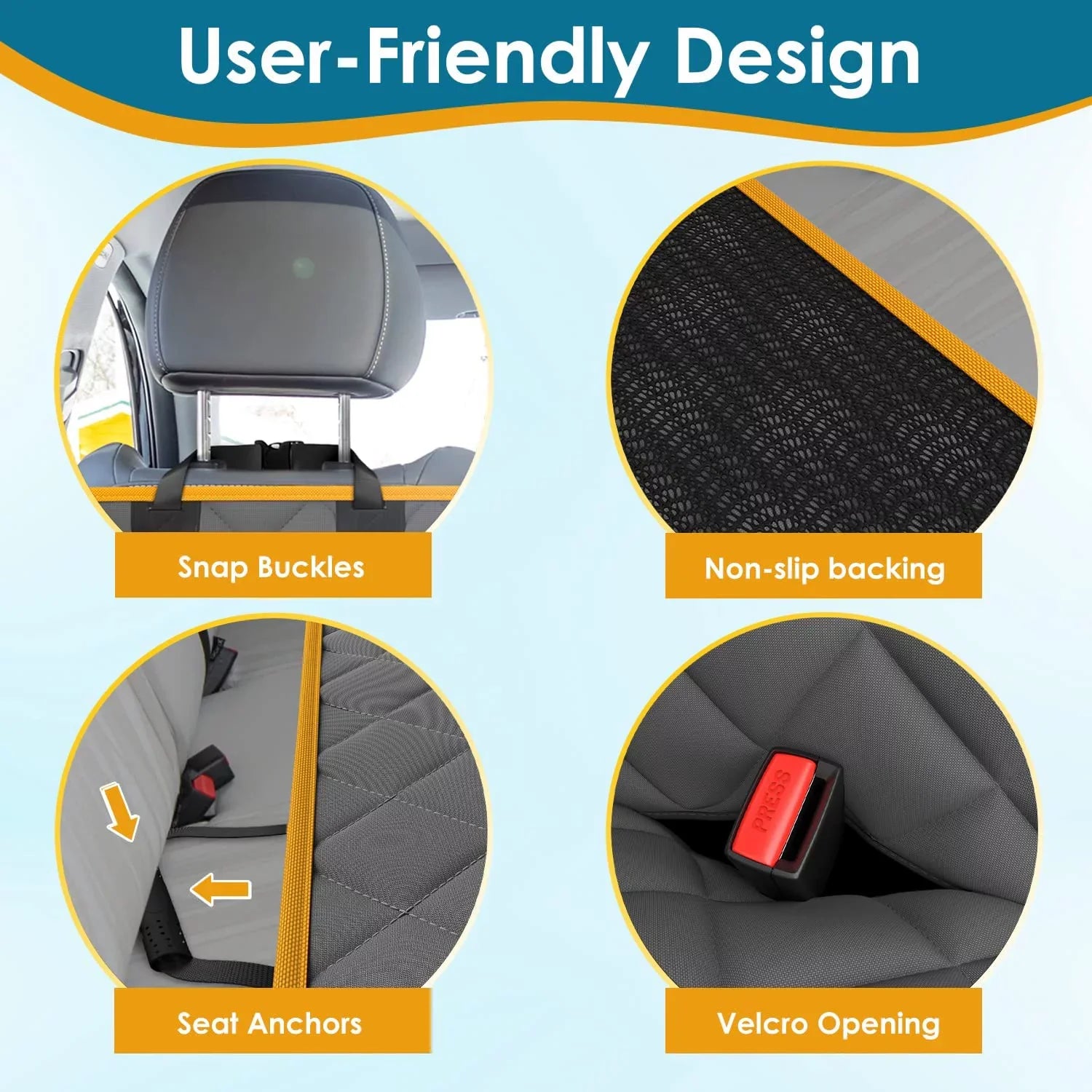 with Dog – Belt Seat Car Dogs – with – Seat for Scratcroof SUV, Covers Mesh Window Car Covers Car Bonus Waterproof PAWBEE for Car Hammock & Cover Dog Cars Dogs & Trucks Seat Front for Seat Nonslip