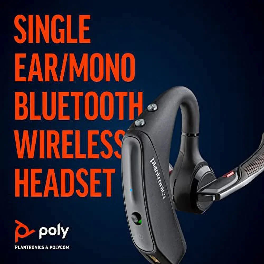 Headset Canceling connect - Plantronics to - 5200 (Poly) Noise PC your - Mac & Voyager Teams, UC Works Single-Ear with USB-A and/or Zoom Compatible to more - Bluetooth - (Monaural)