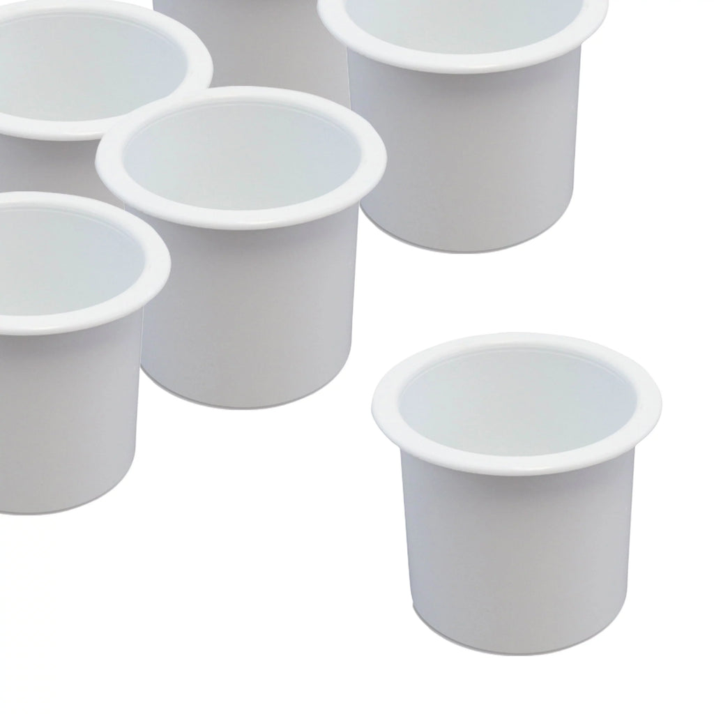 Car Red Holder Boat Truck for Table Camper Universal Insert Plastic Game Pocket Hound Sofa White Cup Auto Motorhome 50 RV Marine Bulk Pontoon Recessed