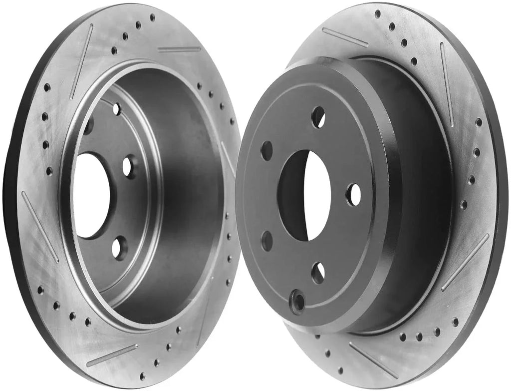 Caliber, Rear Compatible Rotor & Slotted Sebring, 200 Rotors Drilled 262mm Jeep with Brake Motors Patriot, Mitsubishi Brake Afa Avenger Dodge Compass Chrysler Lancer