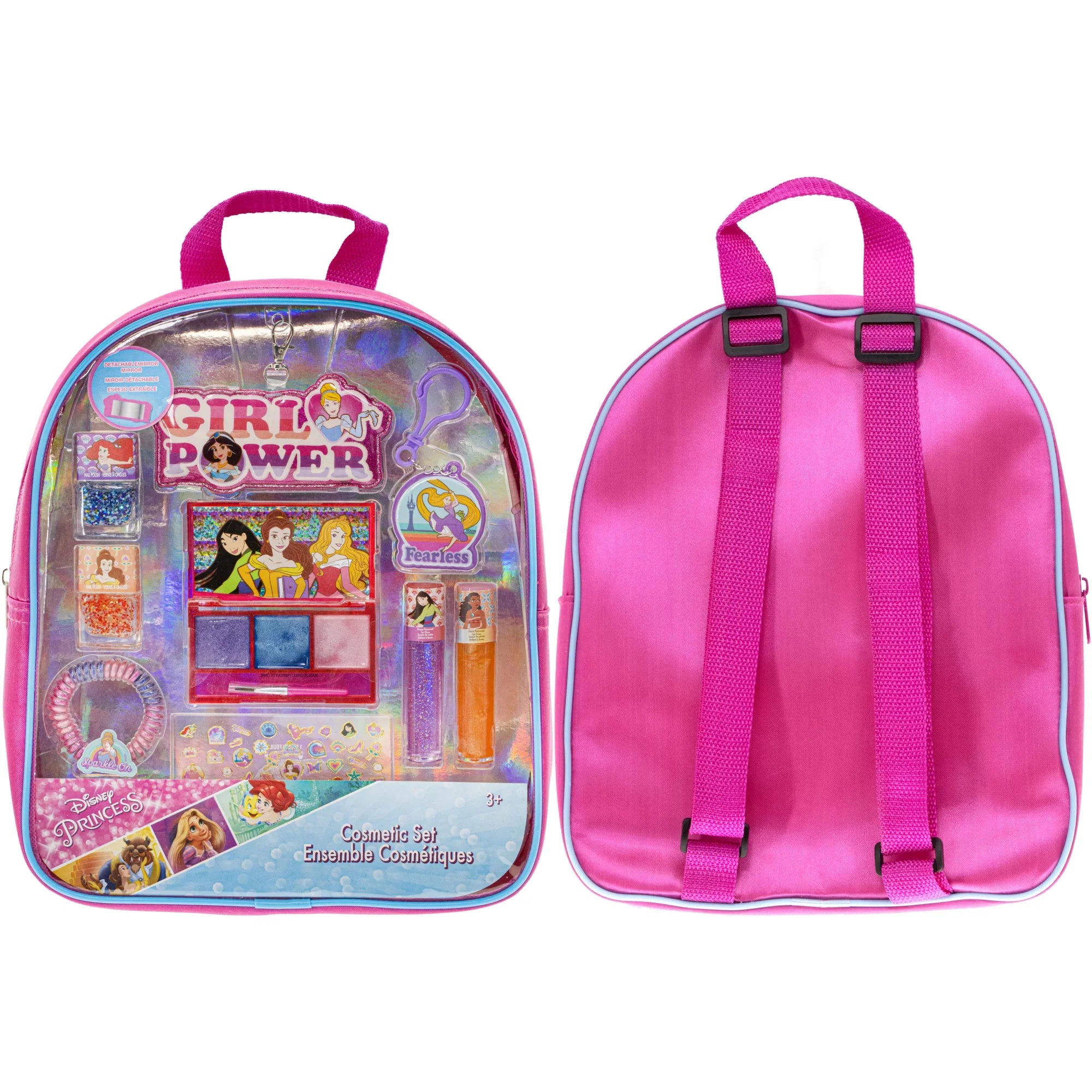 Beauty Cosmetic 3+ Girls, Townley Ages Girl Princess Backpack - Set for Disney Makeup