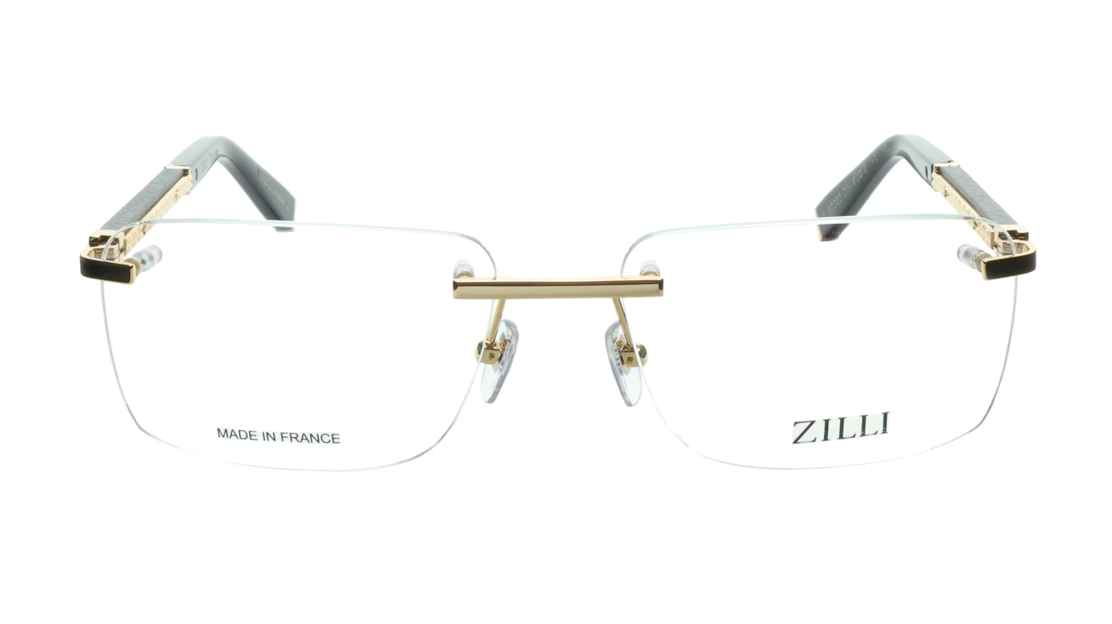 Real Quality Leather with Made Eyewear and Rimless Titanium High ZILLI