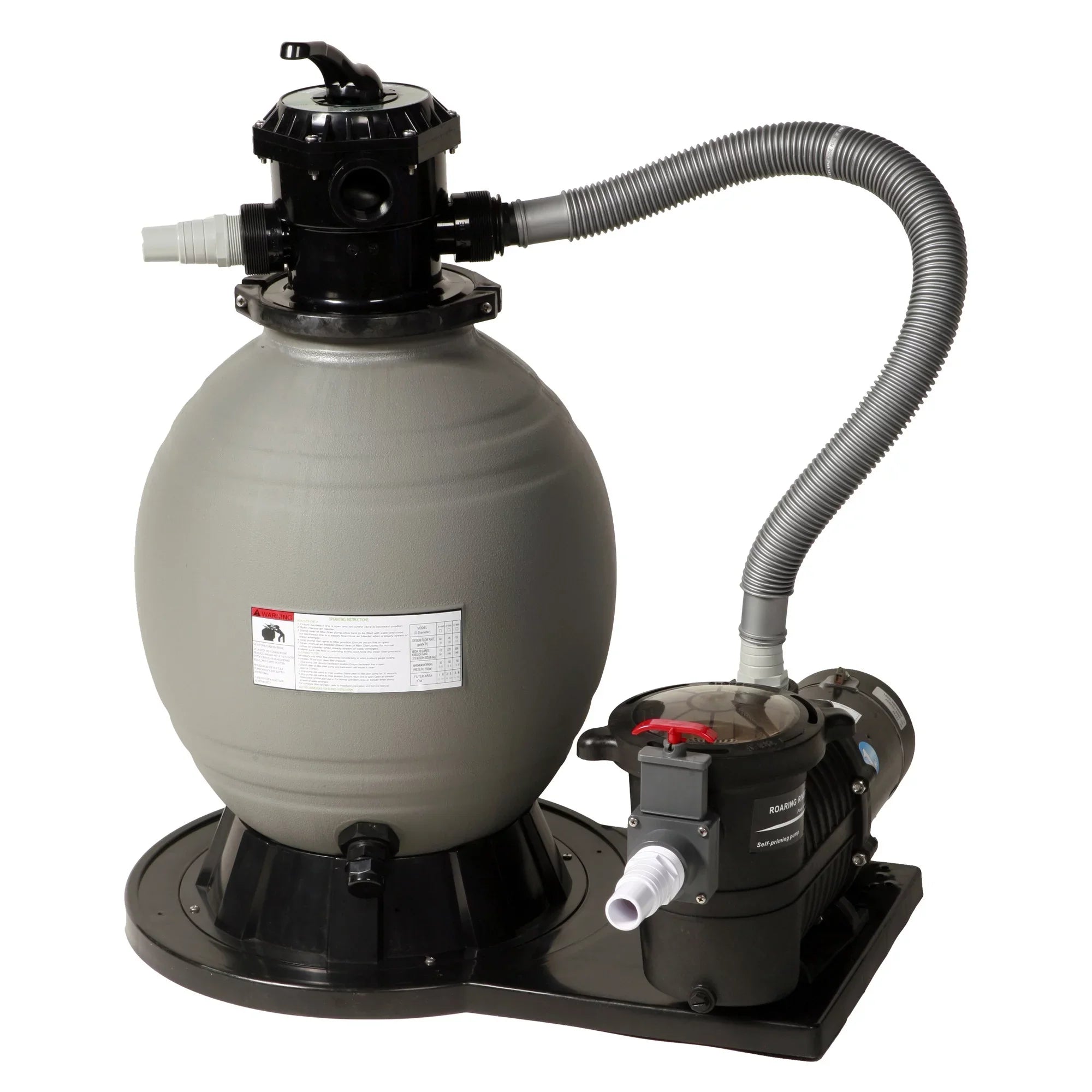 Pump Sand Filter Above w/ Wave System Ground Sandman 1.0HP - Blue