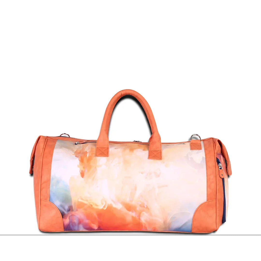 adjustable bag with Shoe The Wave Large Travel strap Separate with Compartment Unisex Weekender Orange