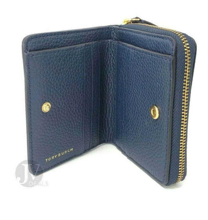 Mini Wallet Women's Card Zip Burch Coin Tory Britten Leather