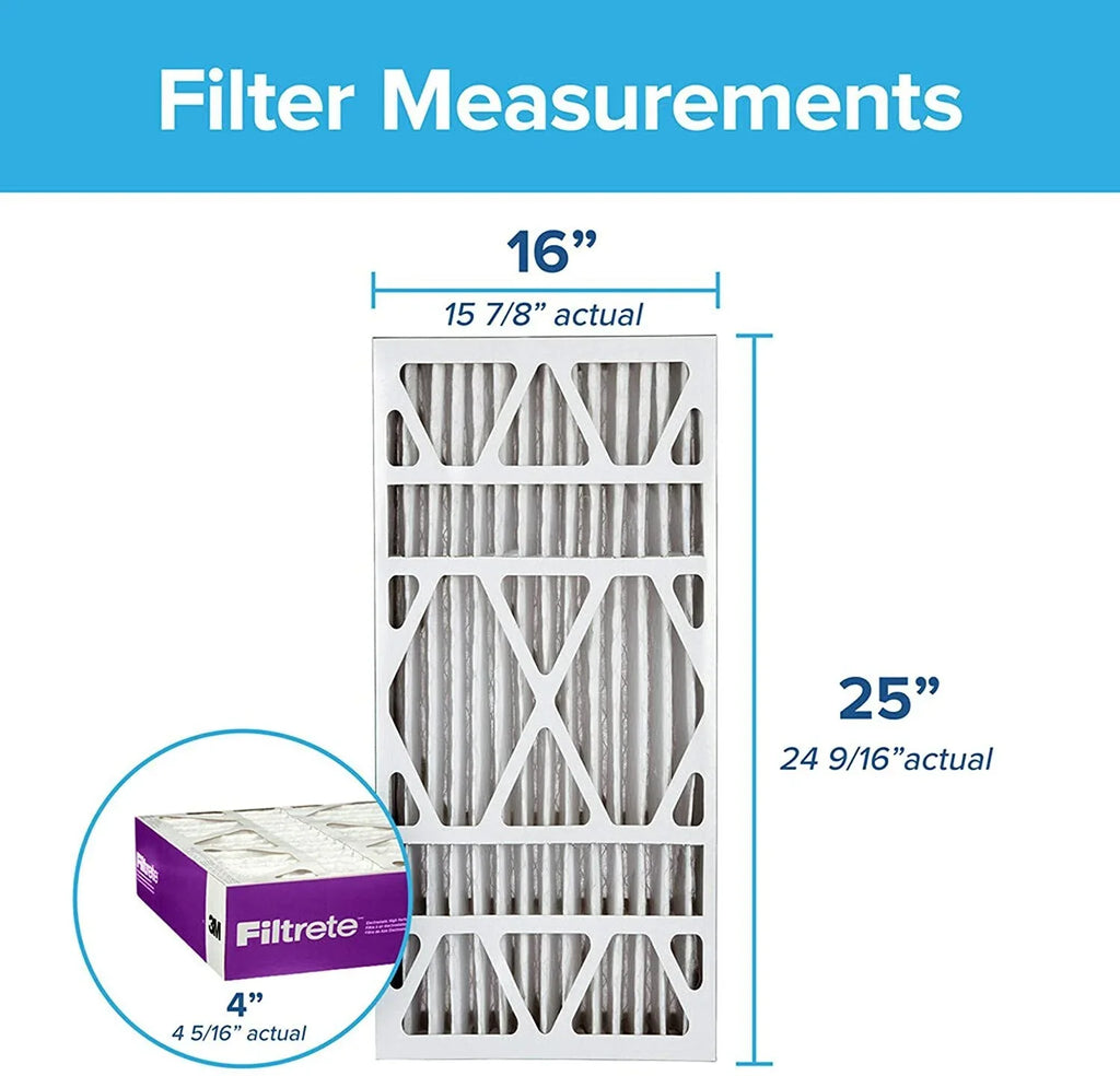 MPR Allergen Living 1550 AC 4.31 24.56 Filter, x 16x25x4, Ultra 2-Pack dimensions x Furnace Pleat, Air Healthy actual 15.88 Filtrete Deep DP,