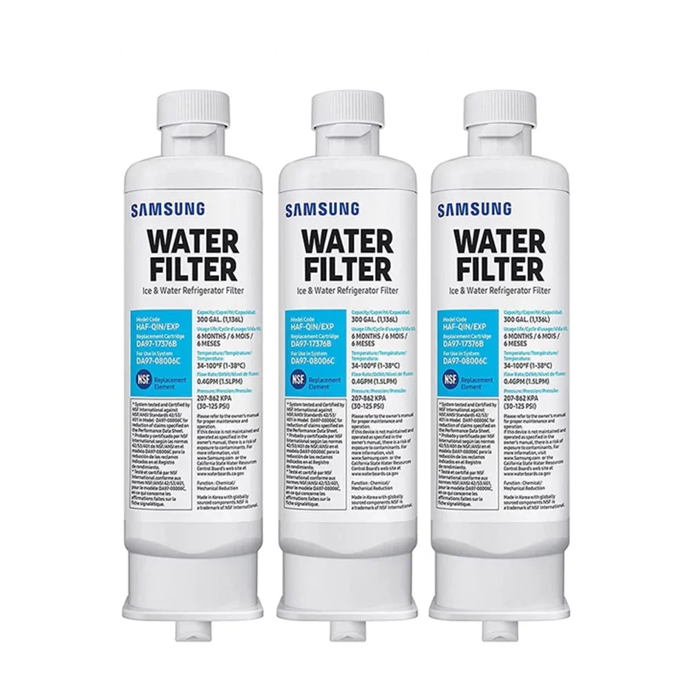 HAF-QIN/EXP, Refrigerator Water HAF-QIN, DA97-17376B Filter Pack BRF365200AP/AA, Replacement DA97-08006C 3