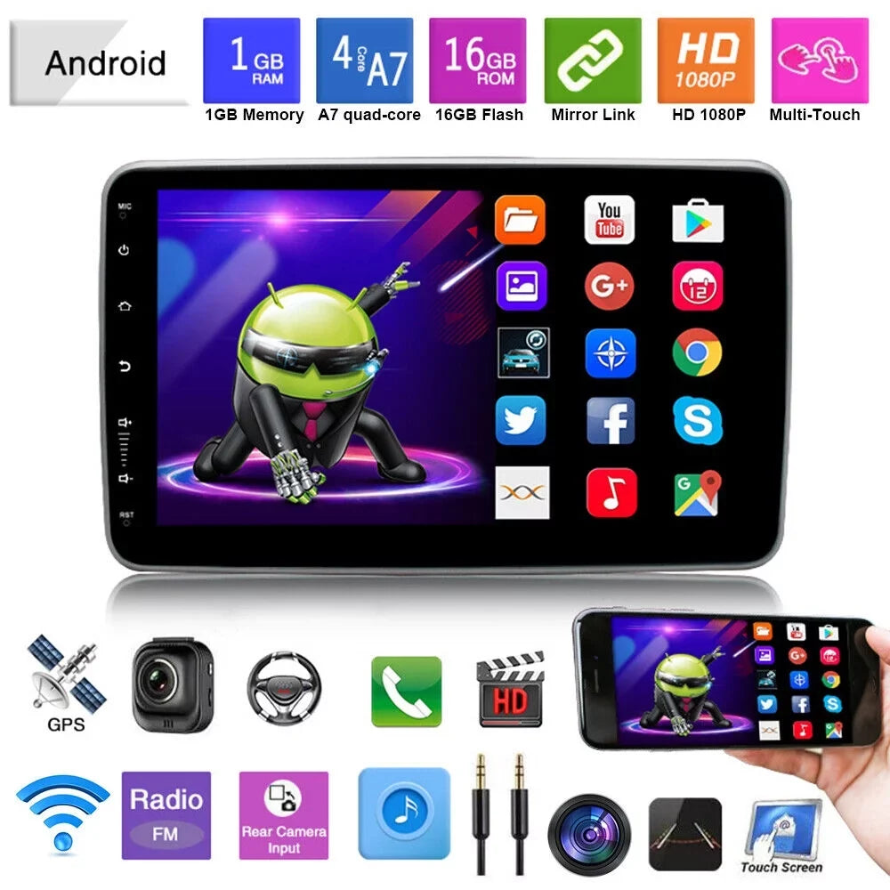 GPS 10 On-Board Screen Navigation Inch Jahy2Tech Din Dual 9.1 Android Player Wifi Touch