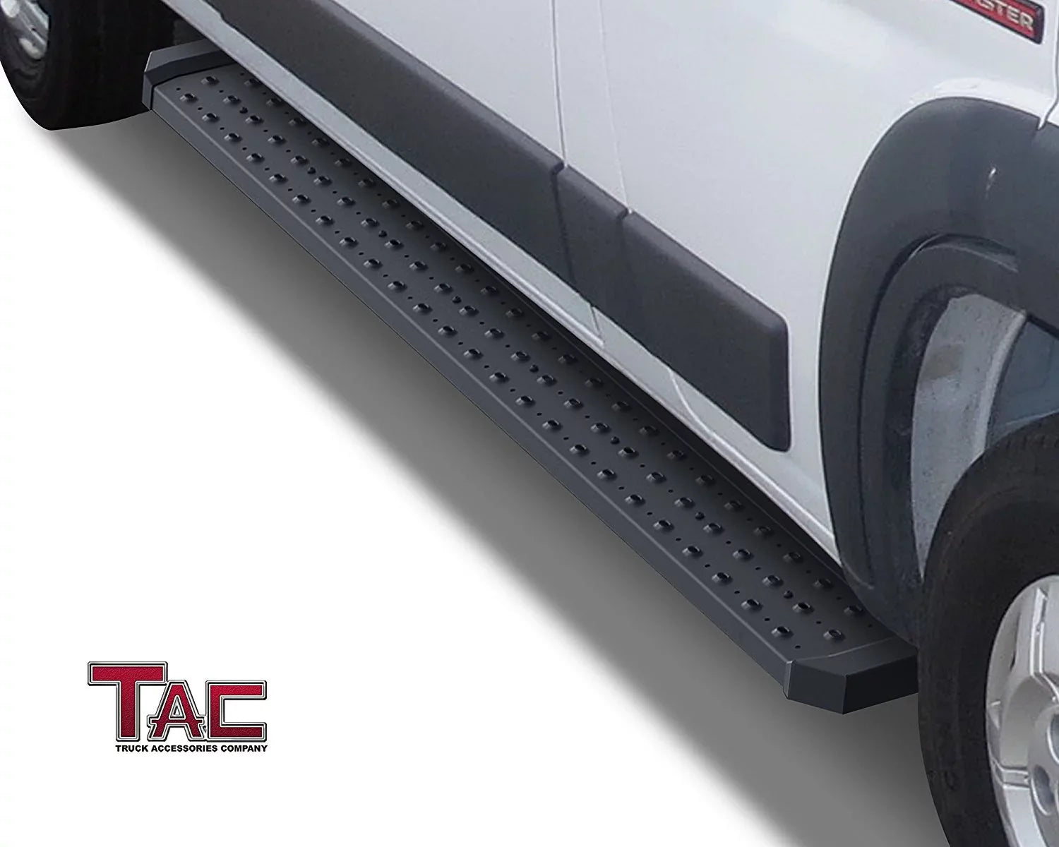 Exterior Accessories Fit Bars Step 2014-2024 Dodge Black Step Off Bars Size) Running Side Utility Wheel Road 136”/159” Side Nerf (Full TAC Boards Van Rails Promaster 2pcs 6.5” Base