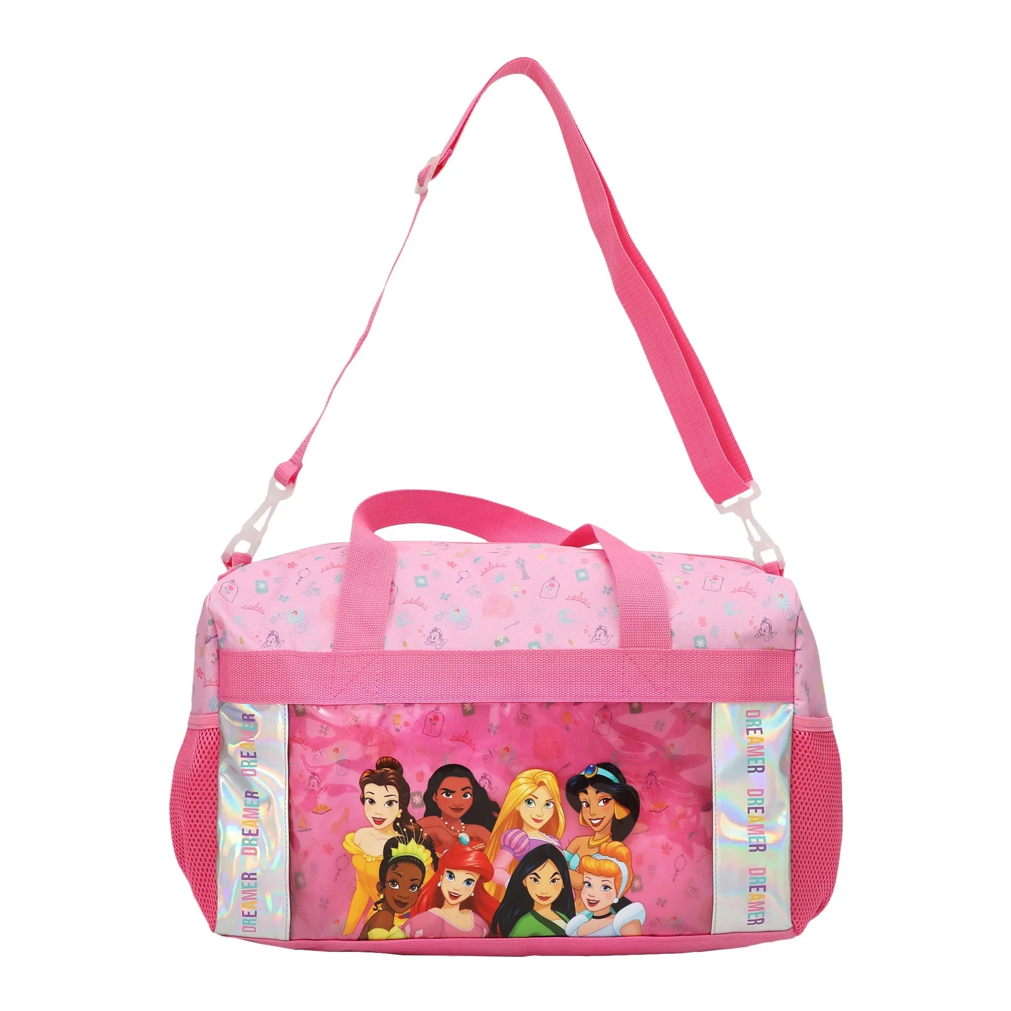 Youth Princesses Girls Duffle Kids Pink 5-Piece Set Bag Disney