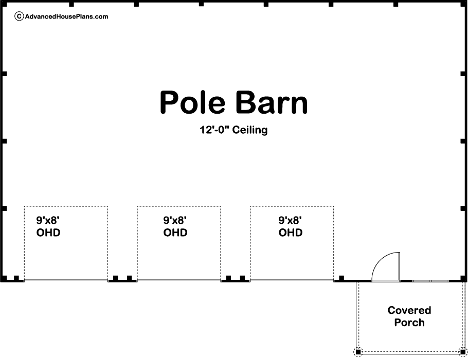 Plan House | Pole Frame Ready Barn/Post 29445 Blueprints Plans: Builder Grant Advanced |