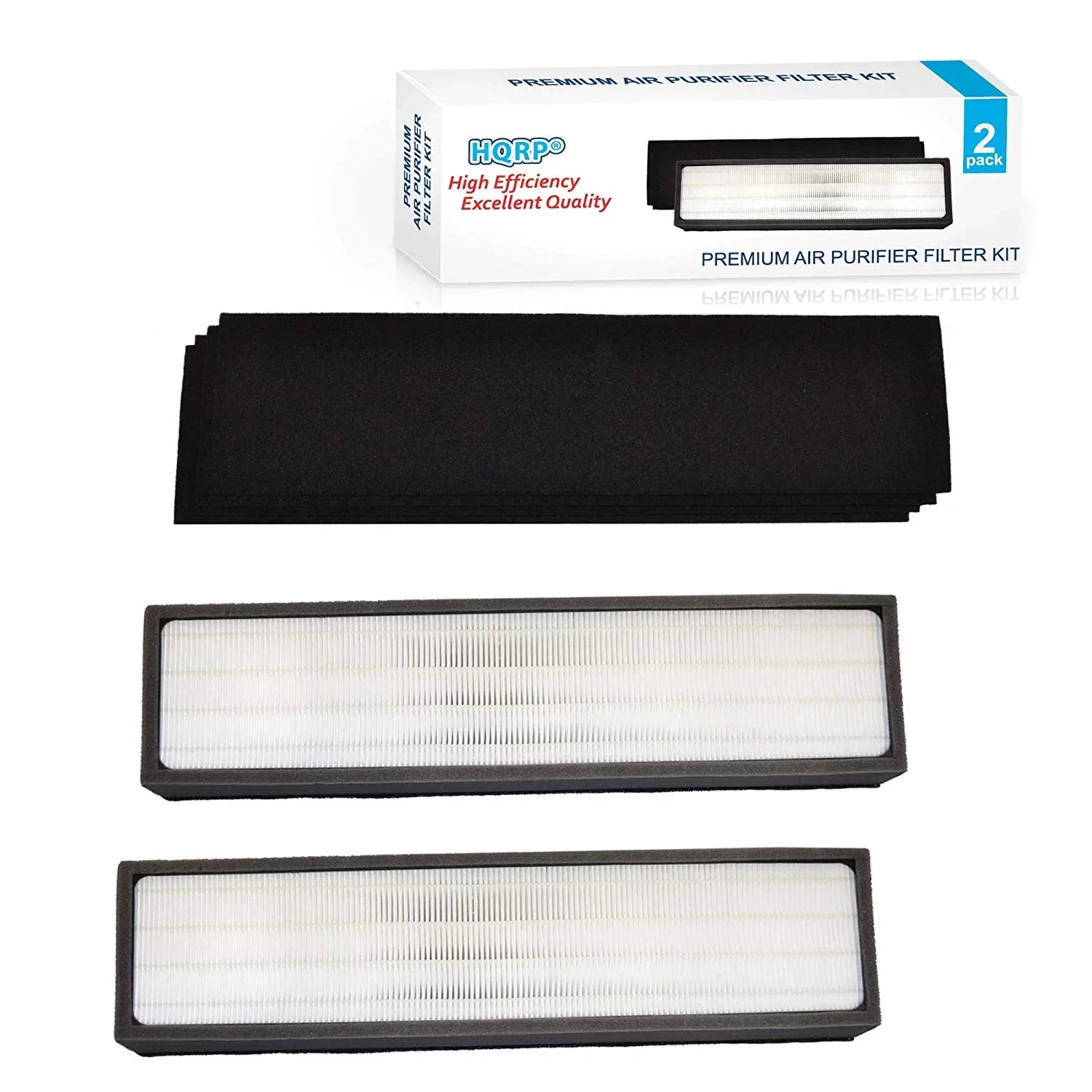 Replacement with AC5250 Carbon Compatible Filters C & Filter Air GermGuardian HQRP 4-pack AC5350B AC5000E AC5250PT AC5350W (Reserve) AC5300B Purifiers, AP2800CA 2pcs Kit: FLT5000