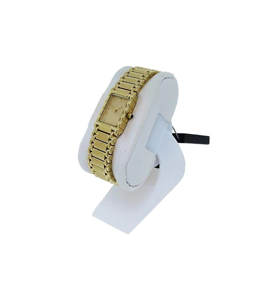 dial tone champagne Ladies rectangle gold case EM898N ELGIN