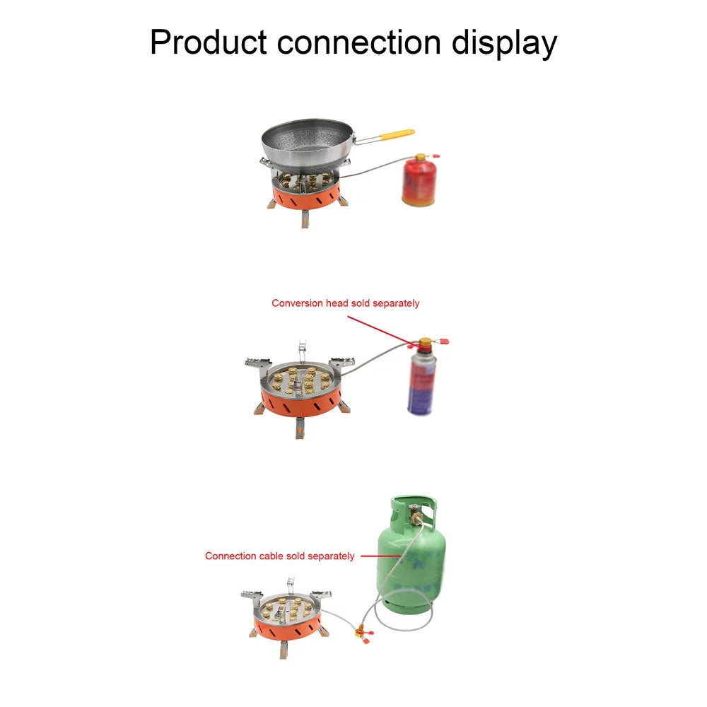 Ignition, Valve Backpacking Adjustable Camping Stove Windproof with Stove, Core Piezo Zyzy 12