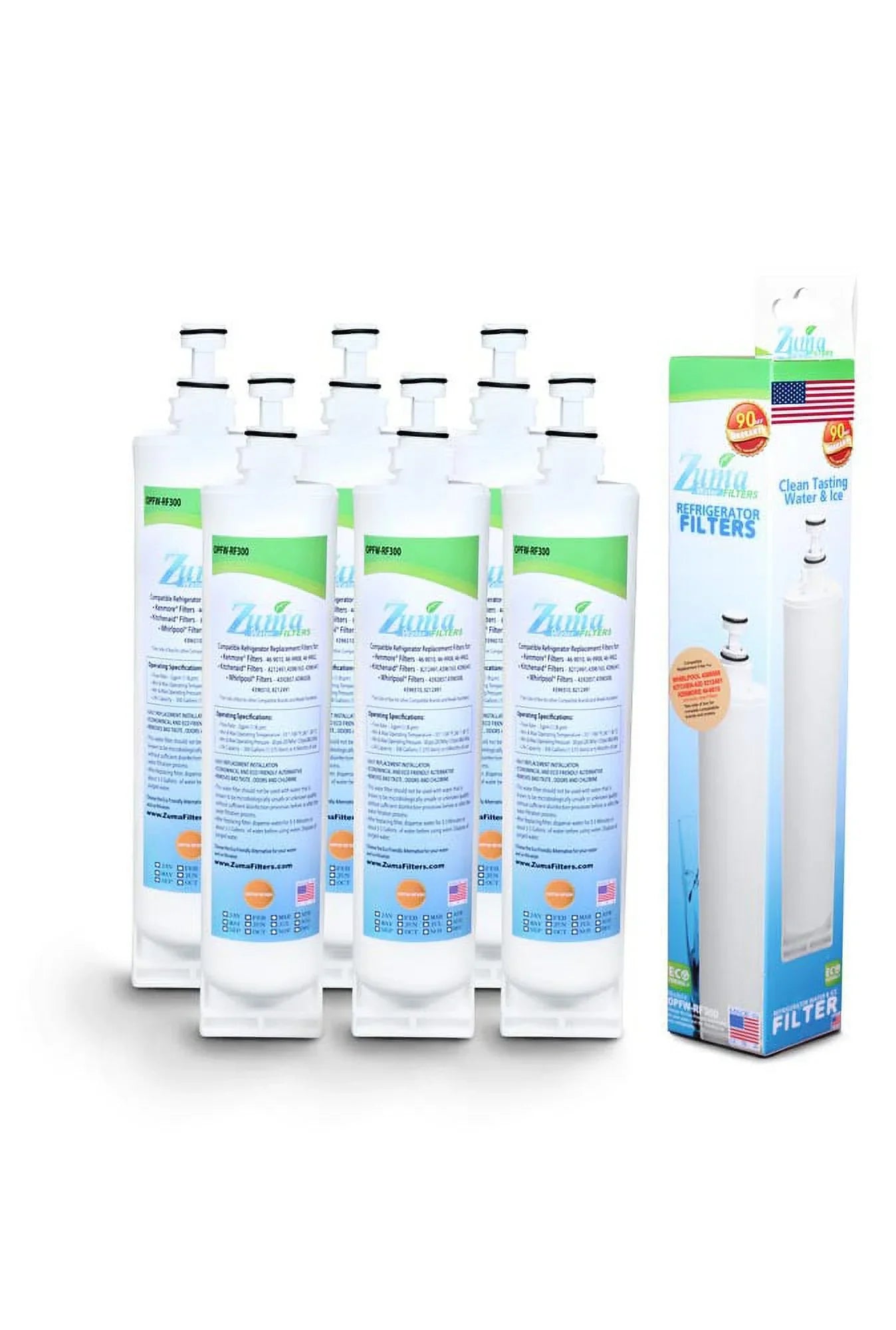 with Filter U.S.A. 6 4396510 in - , Water Compatible Model Made ZUMA Ice , - Whirlpool® and # , Brand Pack OPFW-RF300