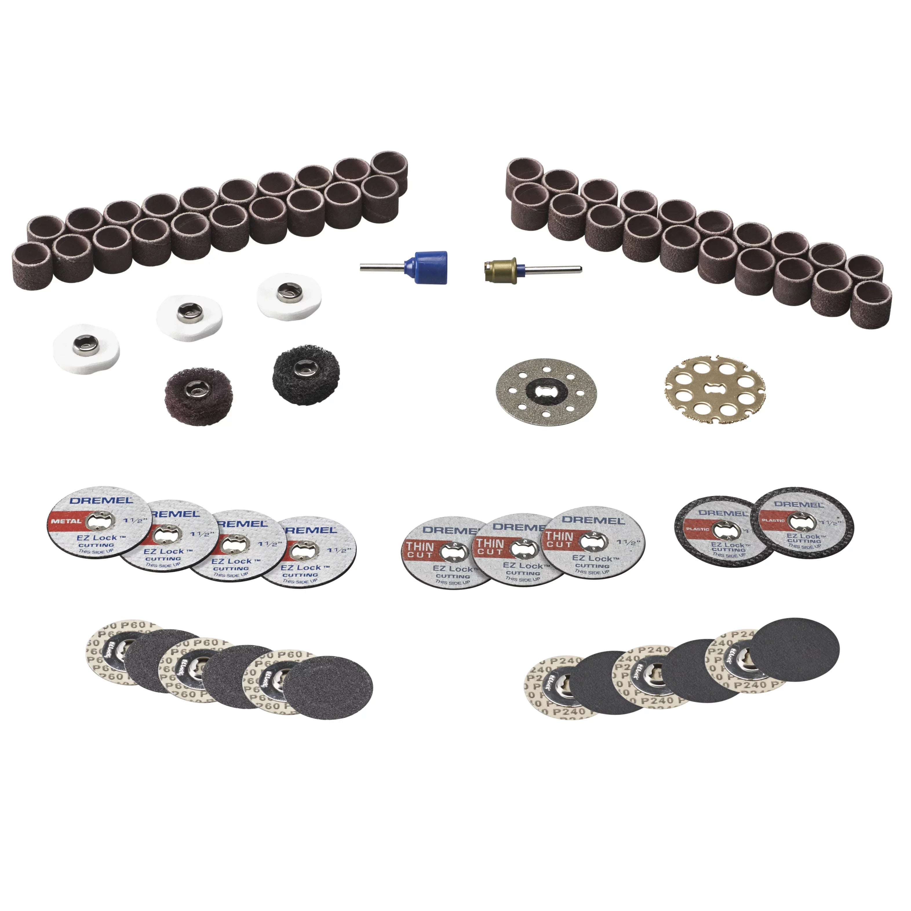 Storage for EZ725 Faster Sand EZ EZ-Lock Drum Rotary Cut, Tool EZ 70-Piece Changes, Accessories Accessory and Polish, Dremel Clean, Mandrels Kit, to All-Purpose Accessory and